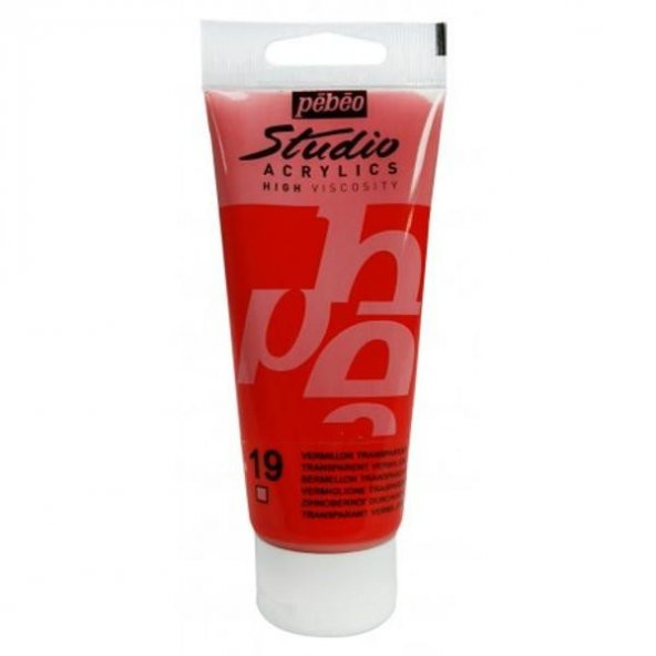 Pebeo Studio Akrilik Boya 100 ml. 19 Transparent Vermilion