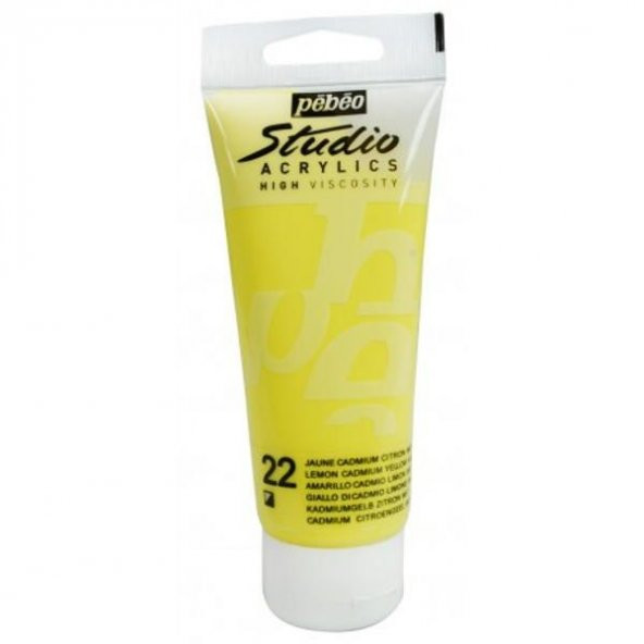 Pebeo Studio Akrilik Boya 100 ml. 22 Lemon Cadmium Yellow Hue