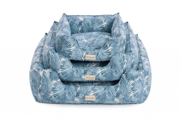 Pet Comfort Alpha  Mavi-Beyaz Kedi ve Köpek Yatağı S 60x50cm - 7