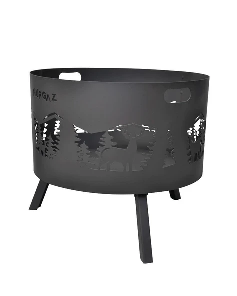 NURGAZ ORMAN ŞÖMİNESİ GEYİK DESEN - 2