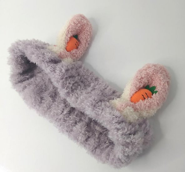 Bandana Peluş 1 Adet Sevimli Tavşan Kulak Havuç Saç Çember Ve Kafa Bandı - 3
