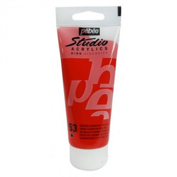Pebeo Studio Akrilik Boya 100 ml. 53 Dark Cadmium Red Hue