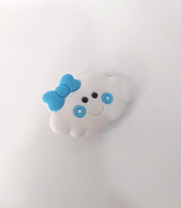 Terlik Süsü  Silikon Terlik Sandalet Tokası Sevimli Bulut Süsü Aksesuar - 2