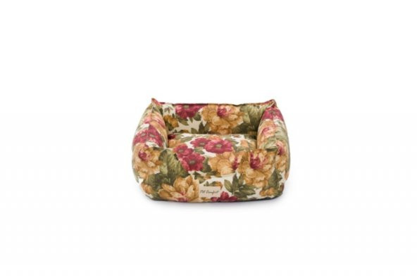 Pet Comfort Alpha  Gül Desenli Kedi ve Köpek Yatağı S 60x50cm