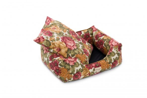Pet Comfort Alpha  Gül Desenli Köpek Yatağı L 105x85cm - 3