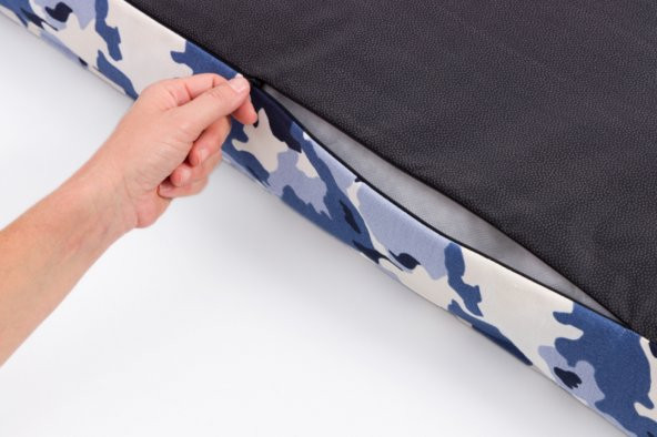 Pet Comfort Lima  Mavi Kamuflaj Köpek Yatağı L 110x75cm - Resim 4