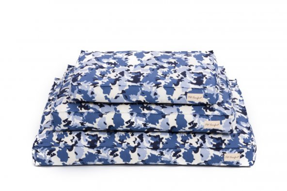Pet Comfort Lima  Mavi Kamuflaj Köpek Yatağı L 110x75cm - Resim 5