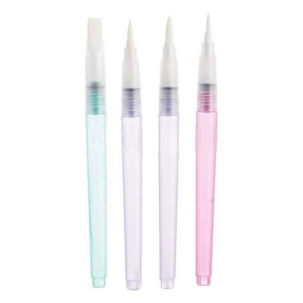 Pebeo 4lü Waterbrush Su Hazneli Fırça Seti (Yuvarlak 3-4-5 mm + Kesik 10 mm)