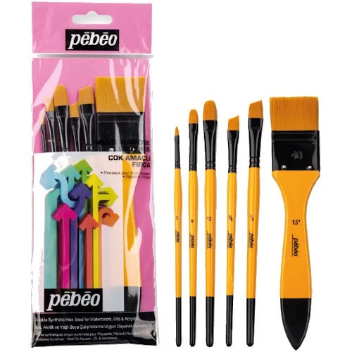 Pebeo 6lı Karma Fırça Seti SET-8