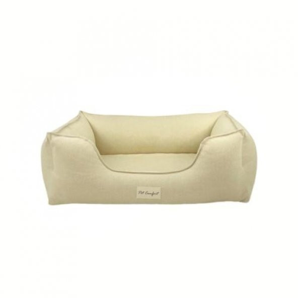 Pet Comfort Alpha Zeugma Açık Sarı Köpek Yatağı M 80x65cm - 1