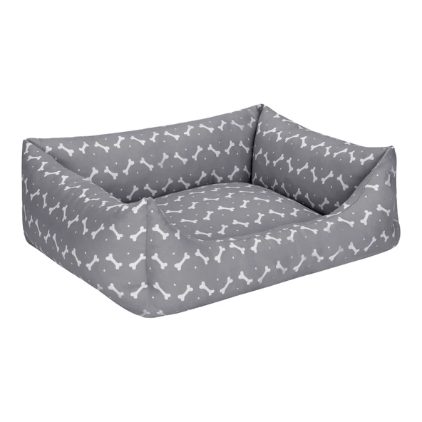 Pet Comfort Uniform Bone Gri-Beyaz Kedi ve Köpek Yatağı M 60x50cm - Resim 2