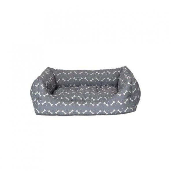 Pet Comfort Uniform Bone Gri-Beyaz Kedi ve Köpek Yatağı S 60x50cm