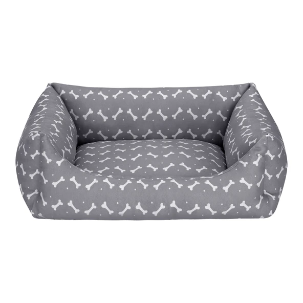 Pet Comfort Uniform Bone Gri-Beyaz Kedi ve Köpek Yatağı M 60x50cm ürün görseli