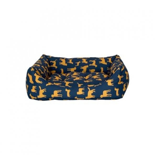 Pet Comfort Uniform Lacivert-Sarı Kedi ve Köpek Yatağı S 60x50cm