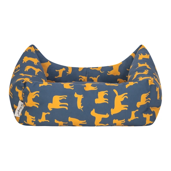 Pet Comfort Uniform Lacivert-Sarı Kedi ve Köpek Yatağı S 50x40cm - Resim 3