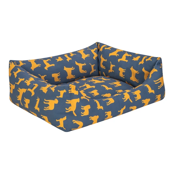 Pet Comfort Uniform Lacivert-Sarı Kedi ve Köpek Yatağı M 60x50cm - Resim 2