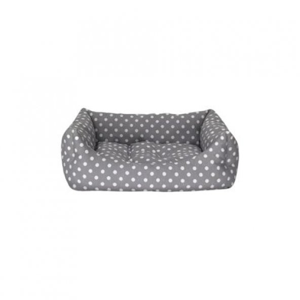 Pet Comfort Uniform Gri Puantiyeli Kedi ve Köpek Yatağı XS 50x40cm - Resim 2