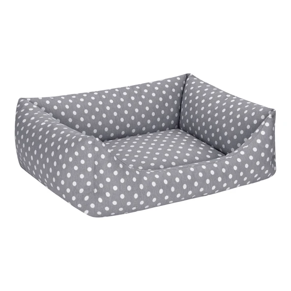 Pet Comfort Uniform Gri Puantiyeli Kedi ve Köpek Yatağı M 60x50cm - Resim 2