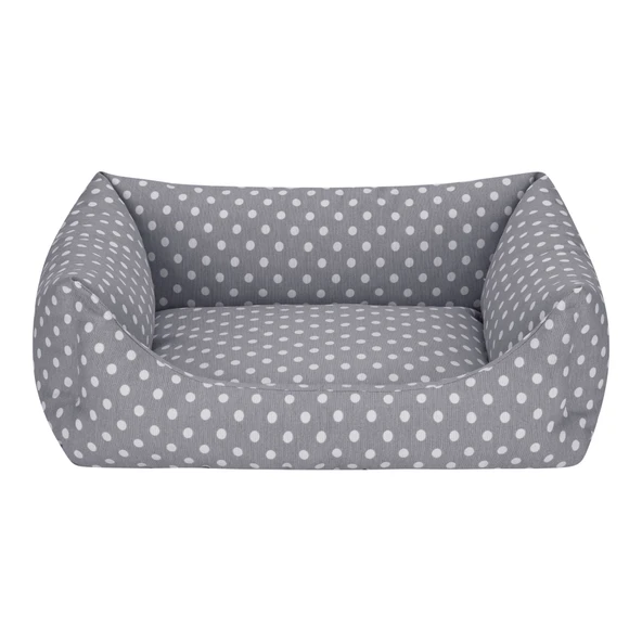 Pet Comfort Uniform Gri Puantiyeli Kedi ve Köpek Yatağı M 60x50cm ürün görseli