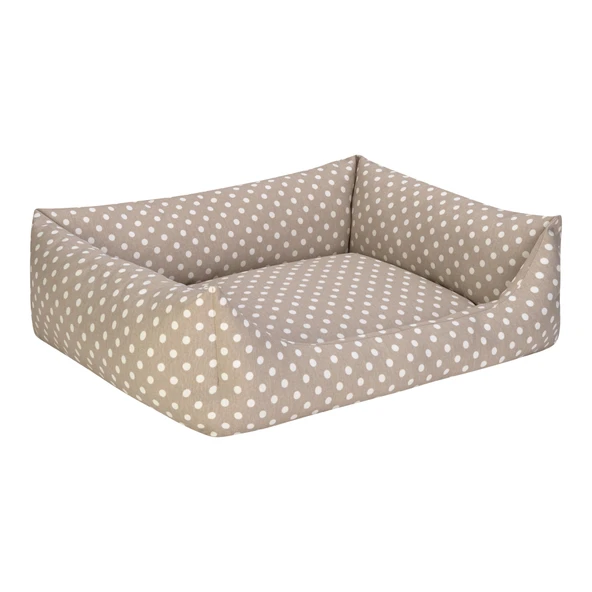 Pet Comfort Uniform Bej Puantiyeli Köpek Yatağı L 70x60cm - Resim 2