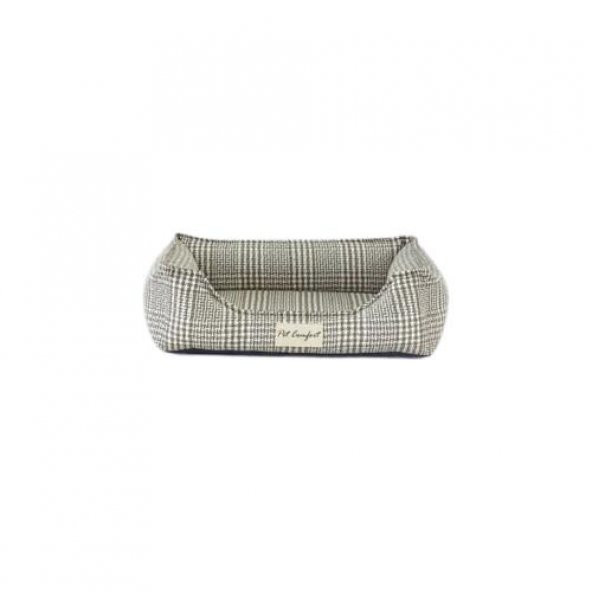 Pet Comfort Delta  Bej Kareli Kedi ve Köpek Yatağı XS 55x45cm - 2