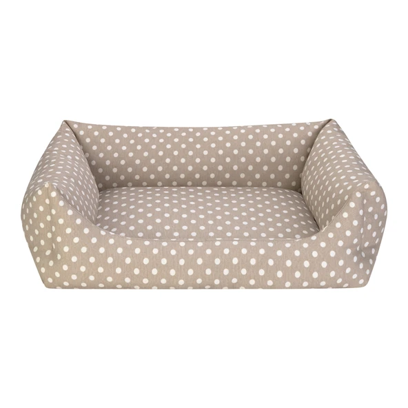 Pet Comfort Uniform Bej Puantiyeli Köpek Yatağı L 70x60cm ürün görseli
