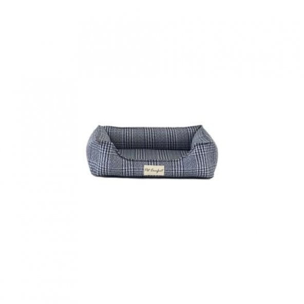 Pet Comfort Delta  Mavi Kareli Kedi ve Köpek Yatağı XS 55x45cm - 2