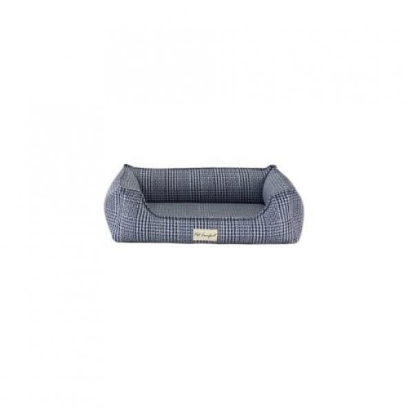 Pet Comfort Delta  Mavi Kareli Kedi ve Köpek Yatağı S 75x60cm - 2