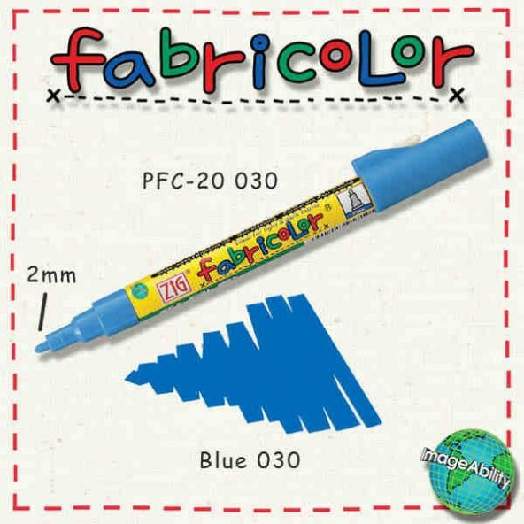 Zig Fabricolor Örtücü Kumaş Boyama Kalemi Mavi