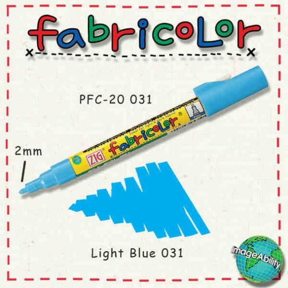 Zig Fabricolor Örtücü Kumaş Boyama Kalemi AÇIK MAVİ