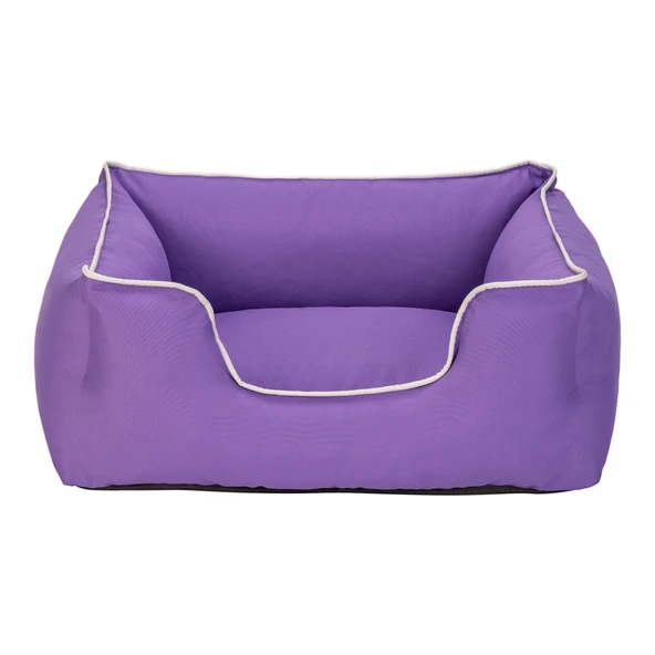 Pet Comfort Alpha  Kedi ve Köpek Yatağı Mor w Beyaz Biye S 60x50cm ürün görseli