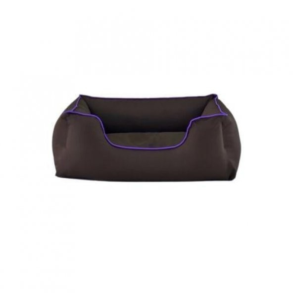 Pet Comfort Alpha  Köpek Yatağı Kahverengi w Mor Biye M 80x65cm
