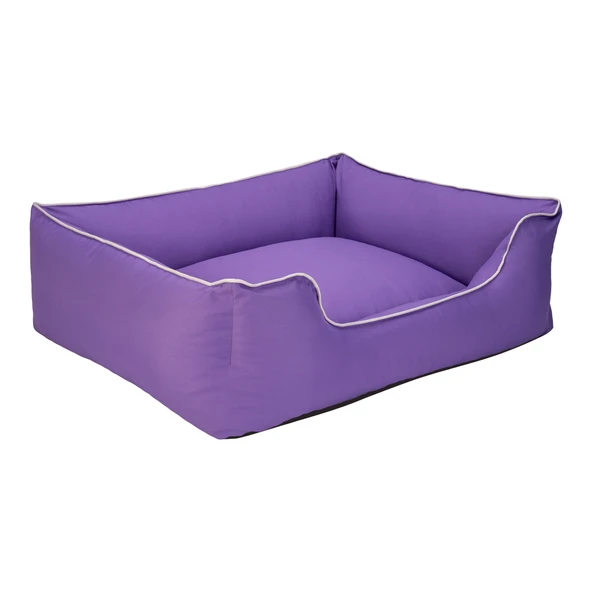 Pet Comfort Alpha  Köpek Yatağı Mor w Beyaz Biye L 105x85cm - Resim 3