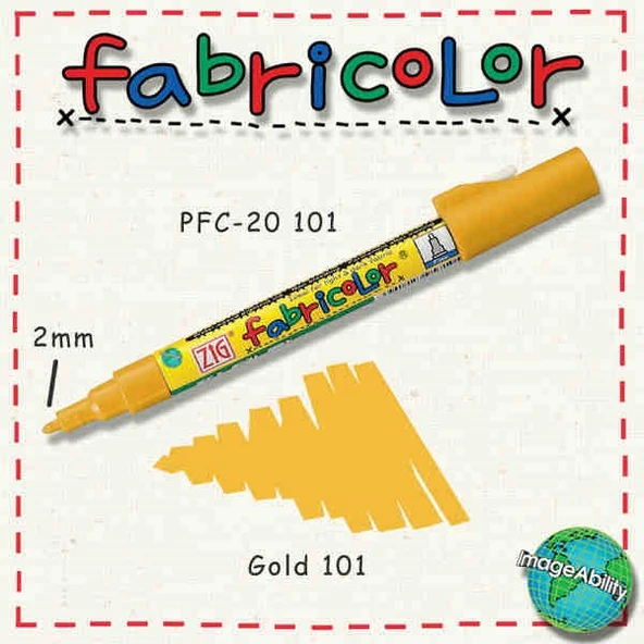 Zig Fabricolor Örtücü Kumaş Boyama Kalemi ALTIN
