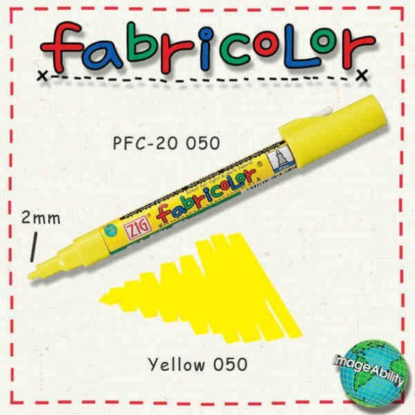 Zig Fabricolor Örtücü Kumaş Boyama Kalemi SARI