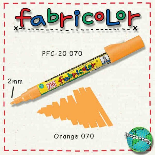 Zig Fabricolor Örtücü Kumaş Boyama Kalemi TURUNCU