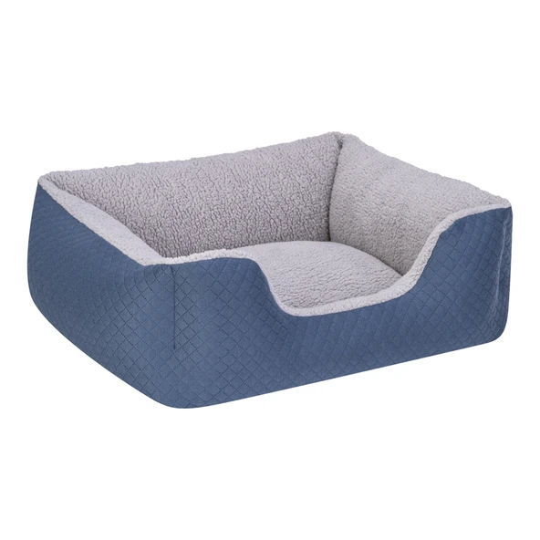Pet Comfort Echo  Kedi ve Köpek Yatağı Mavi/Gri Peluş S 60x50cm - Resim 2