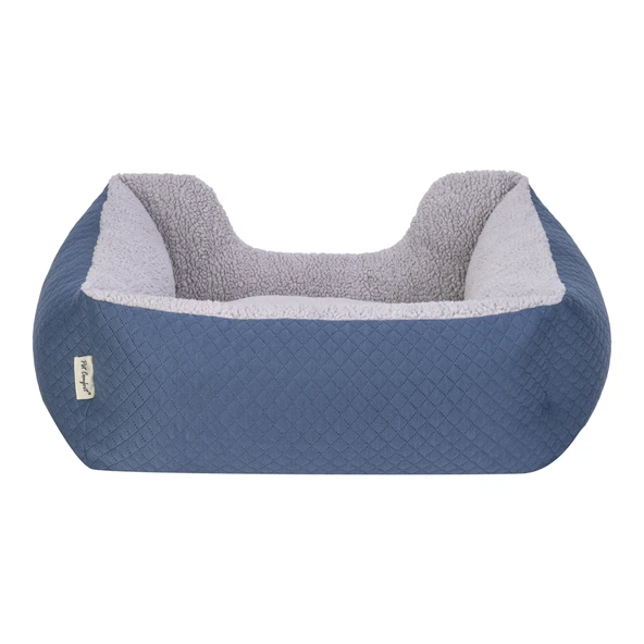 Pet Comfort Echo  Kedi ve Köpek Yatağı Mavi/Gri Peluş S 60x50cm - Resim 3