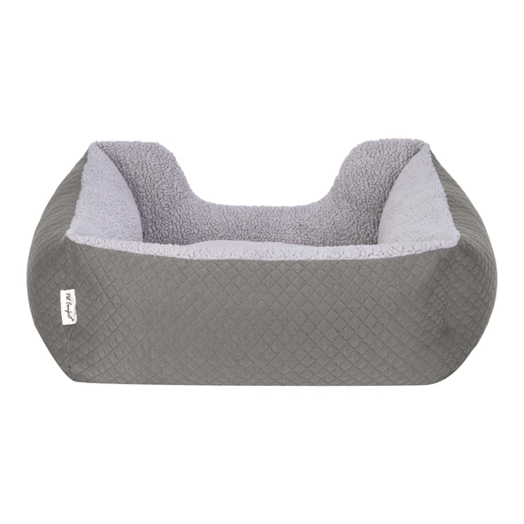 Pet Comfort Echo  Kedi ve Köpek Yatağı Gri/Gri Peluş S 60x50cm - Resim 3