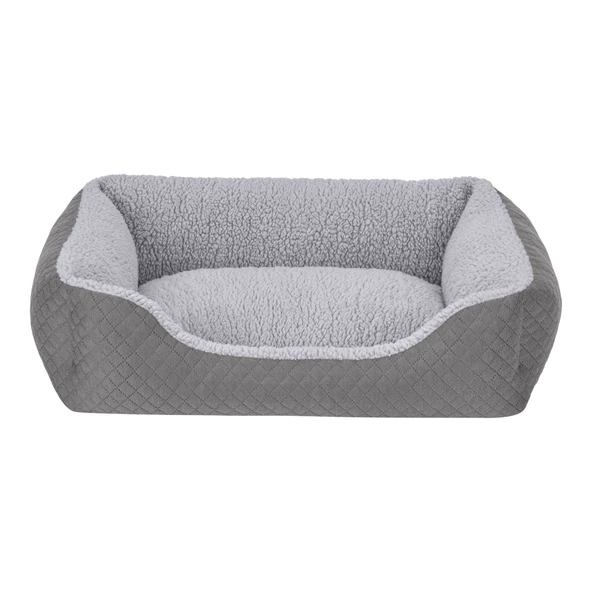Pet Comfort Bravo Duo  Kedi ve Köpek Yatağı Gri/Gri Peluş S 55x45cm ürün görseli