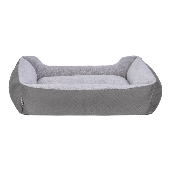 Pet Comfort Bravo Duo  Köpek Yatağı Gri/Gri Peluş L 90x70cm - Resim 3