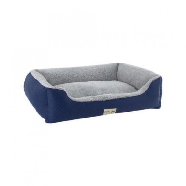 Pet Comfort Bravo Duo  Köpek Yatağı Mavi/Gri Peluş L 90x70cm
