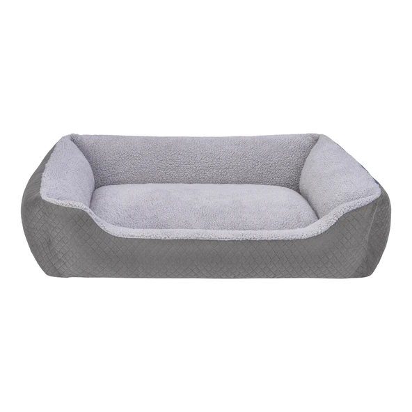 Pet Comfort Bravo Duo  Köpek Yatağı Gri/Gri Peluş L 90x70cm ürün görseli