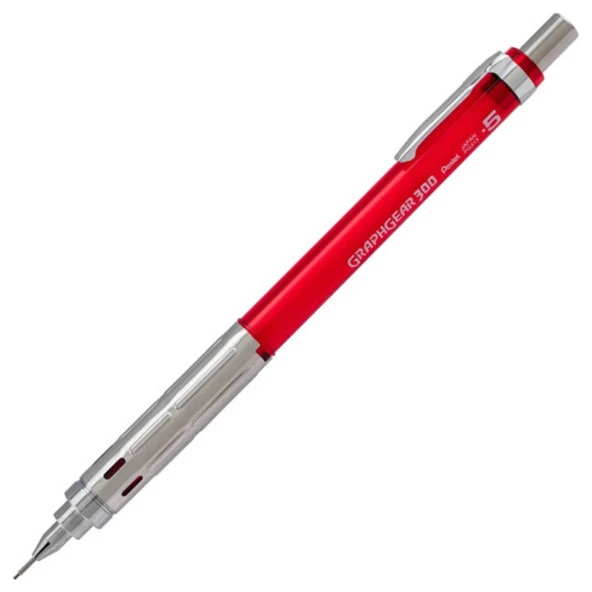 Pentel GraphGear 300 Versatil Kalem 0.5 mm Kırmızı PG315-TBX