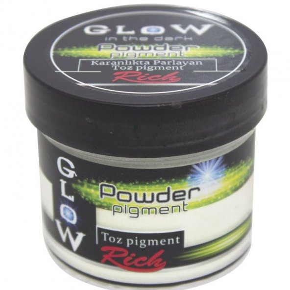Rich Glow Powder (Karanlıkta Parlayan) Pigment 60 cc. 11374 NATUREL YEŞİL