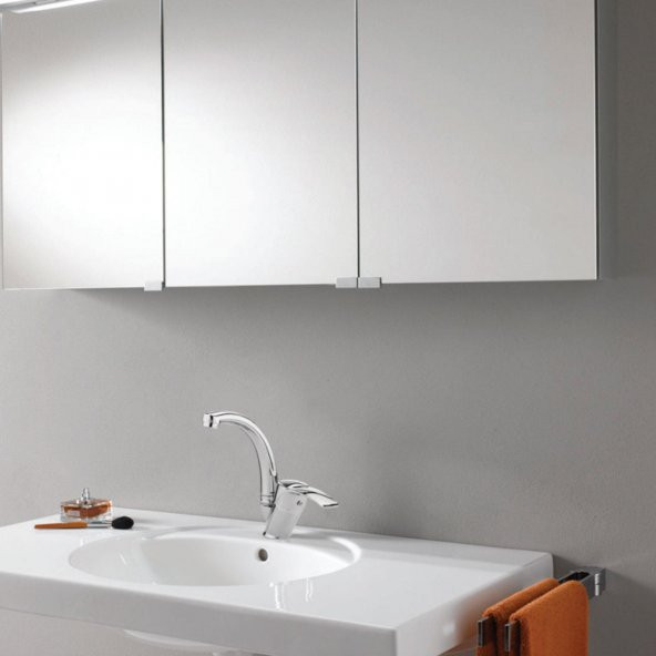 Kuğu Mix Banyo Lavabo Musluğu Eyve Sıcak Soğuk Çift Su Girişli Çeşmesi Bataryası 19 cm - Resim 3