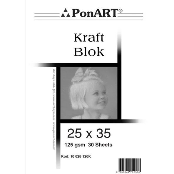 Ponart Kraft Defter Spralli 25x35 cm. 30 Yaprak
