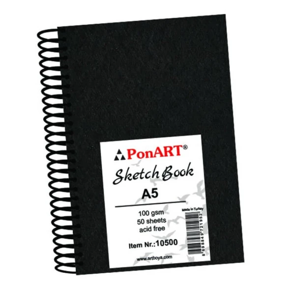Ponart Skecth Book 100 gr A5 50 Yaprak (Yandan Spiralli) ürün görseli 1