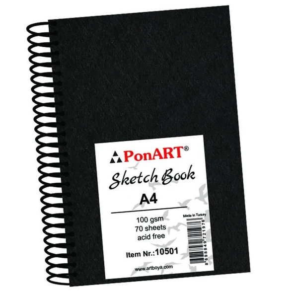 Ponart Skecth Book 100 gr A4 70 Yaprak (Yandan Spiralli)