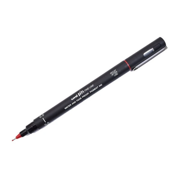 Uni Pin 0.5 Teknik Çizim Kalemi Kırmızı